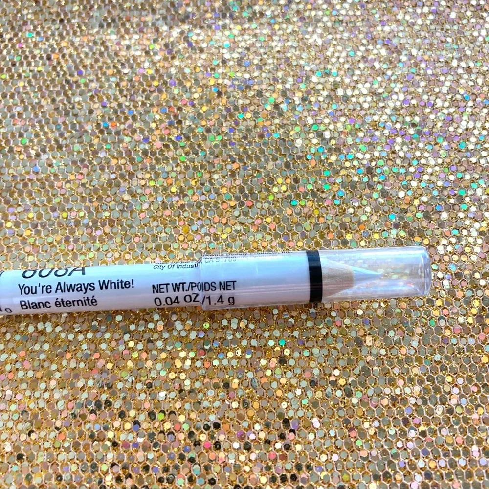 NEW Coloricon Kohl Crayon Eye Liner Pencil, White, 0.04oz